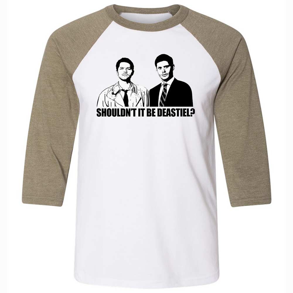 Unisex 3/4 Baseball Tee - XFZA6L6U - White/Heather Olive - 4