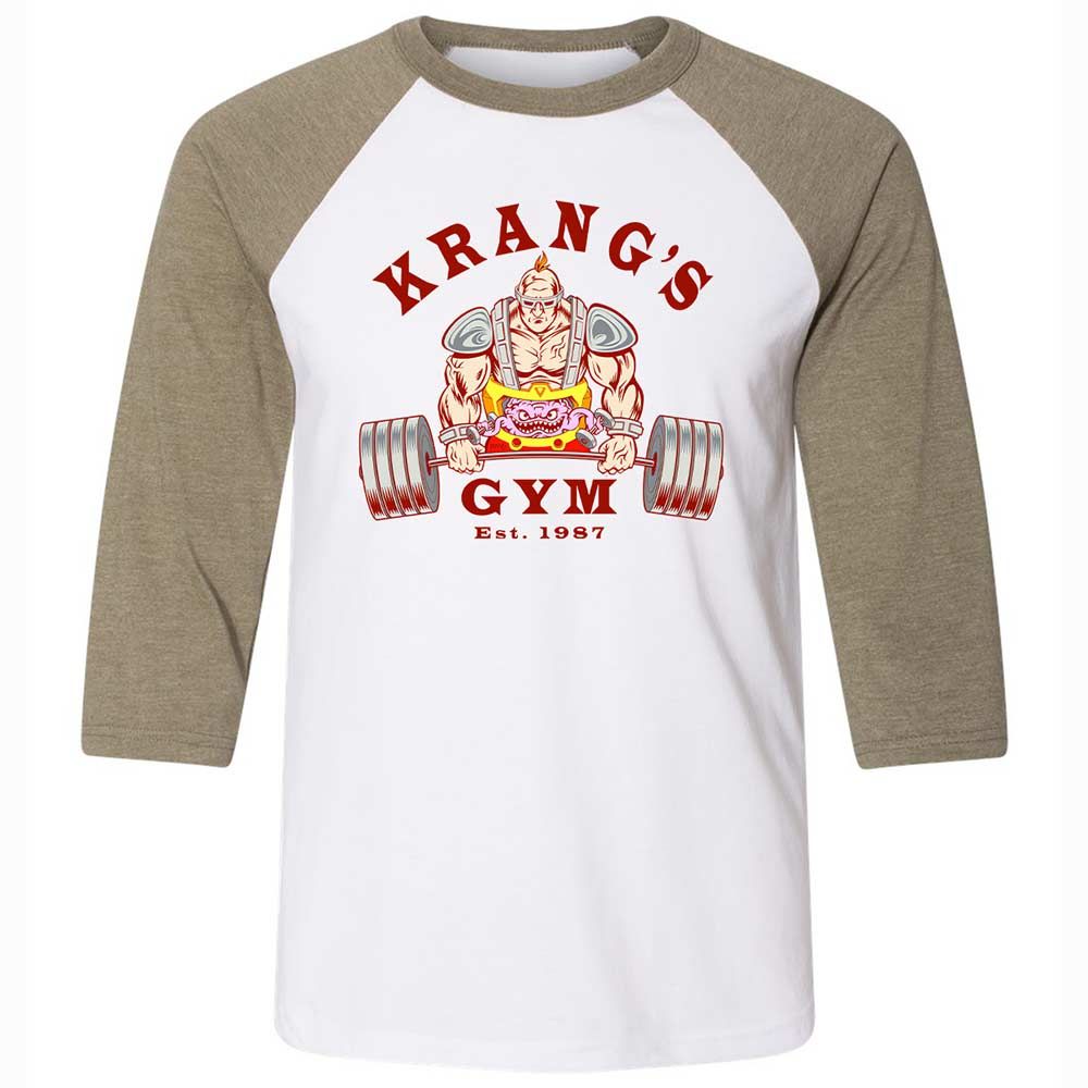 Unisex 3/4 Baseball Tee - 8GFFQMLS - White/Heather Olive - 4