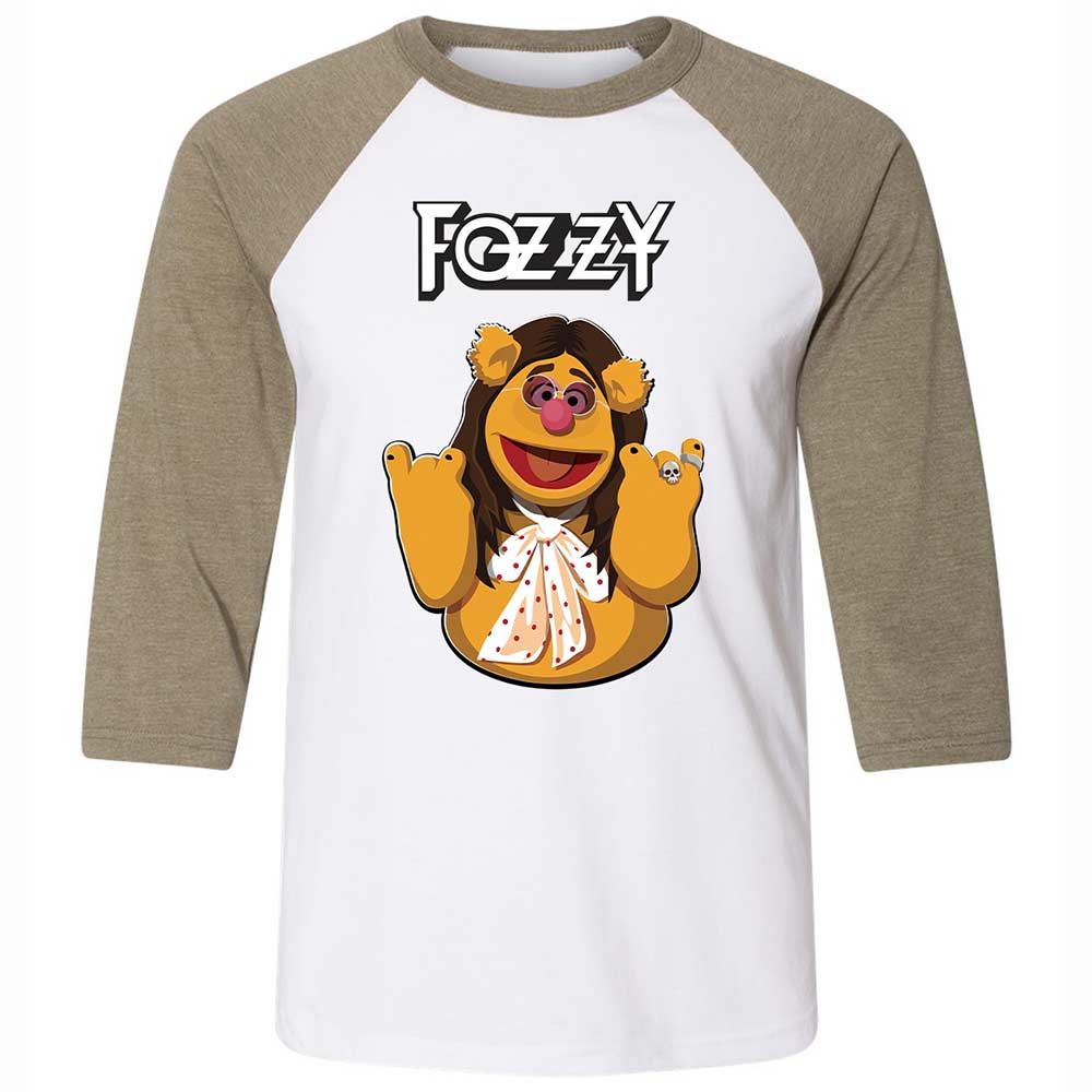 Fozzie Muppet as Rockstar - White/Heather Olive - 4