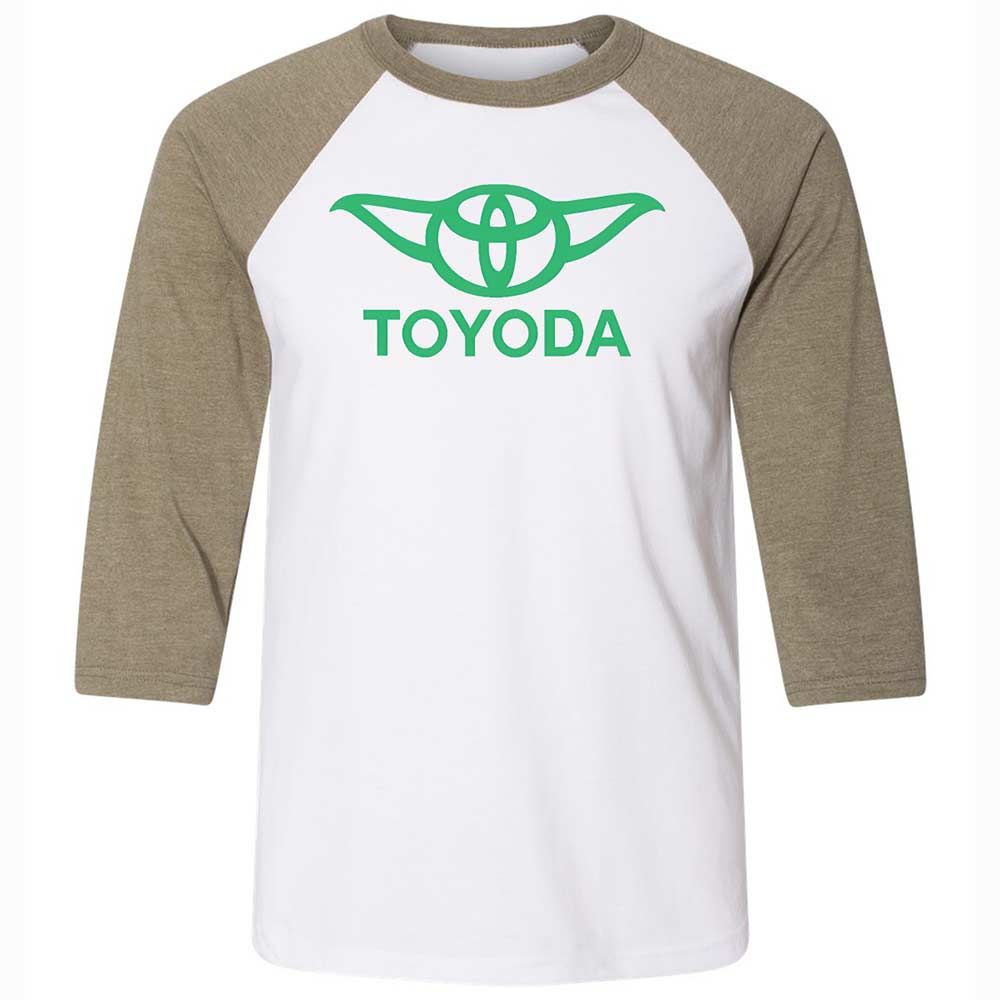 Unisex 3/4 Baseball Tee - UTJFSHFR - White/Heather Olive - 4