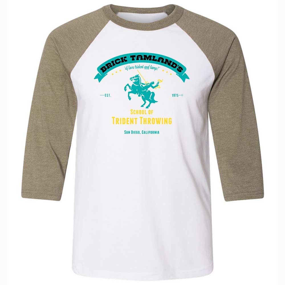 Unisex 3/4 Baseball Tee - V1DNRY2R - White/Heather Olive - 4