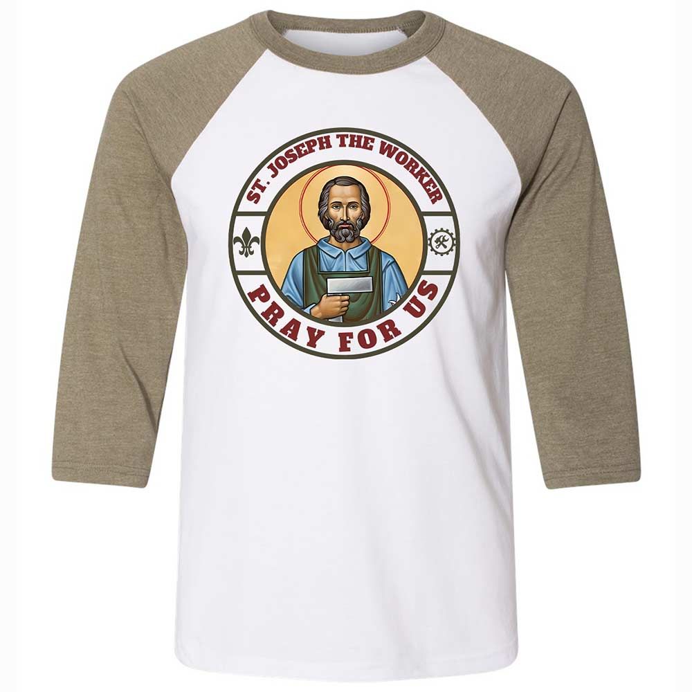 Pray for Us - White/Heather Olive - 4