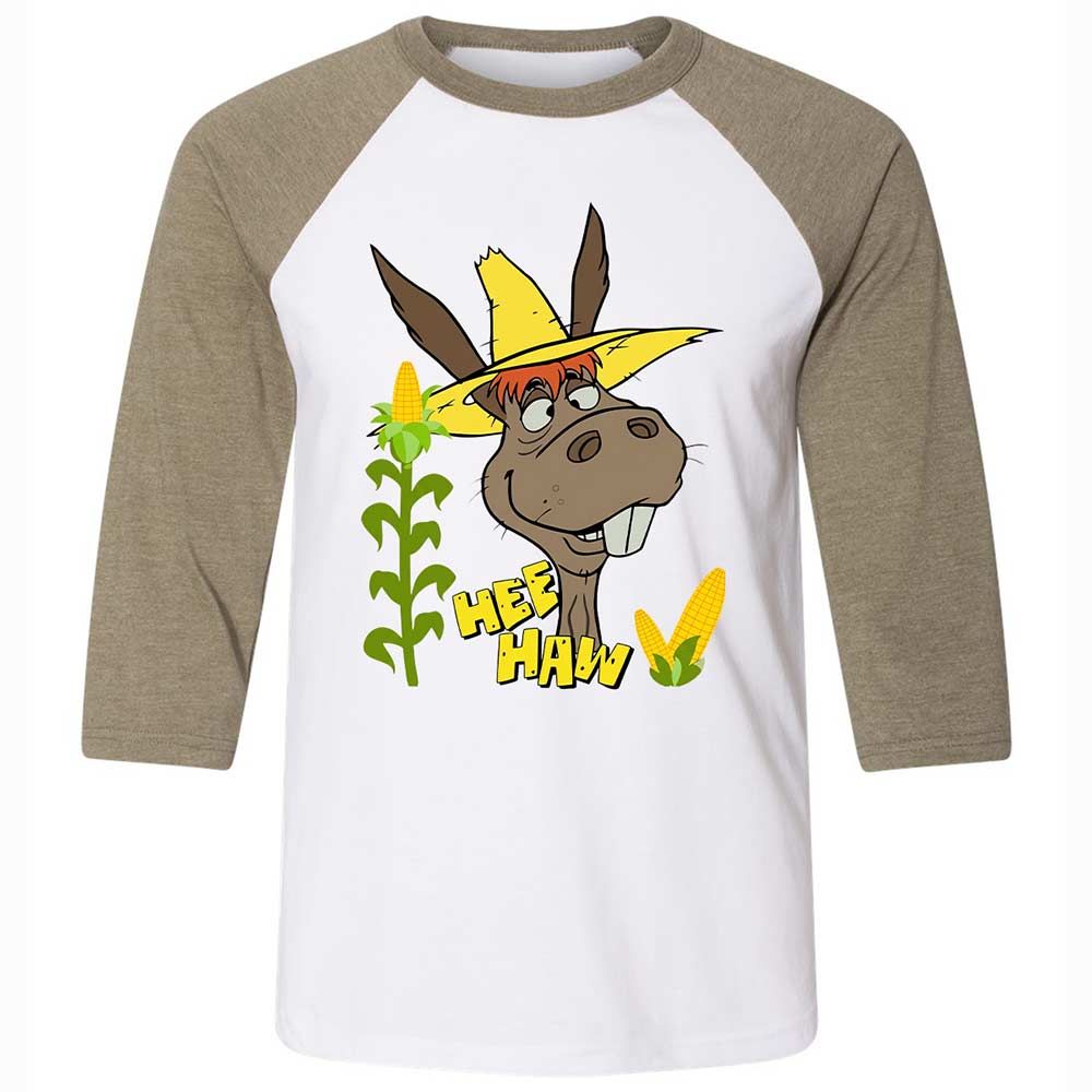 Unisex 3/4 Baseball Tee - HZW3T5WU - White/Heather Olive - 4