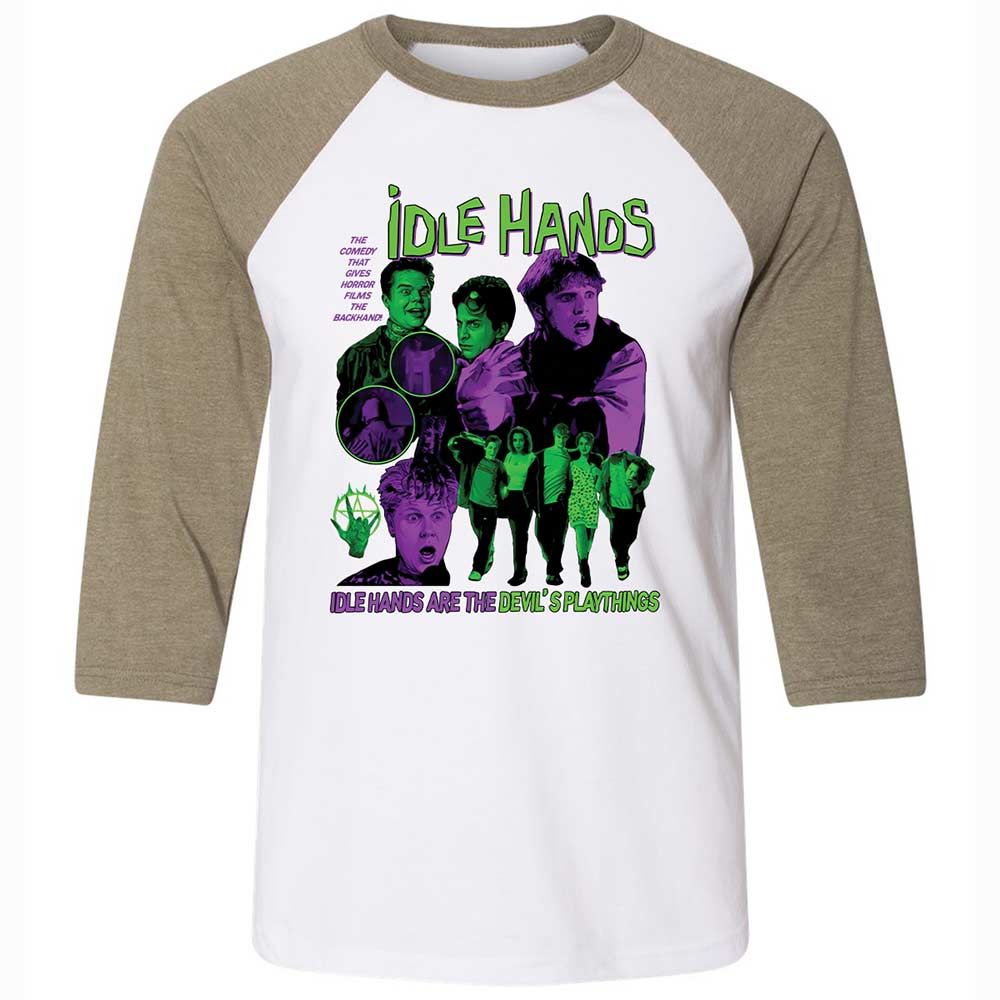 Idle hands are the Devil's playthings - White/Heather Olive - 4
