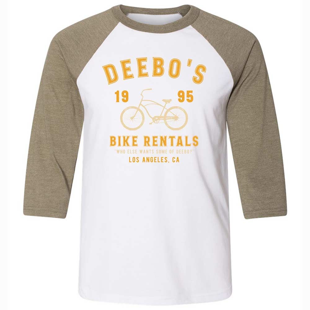 Unisex 3/4 Baseball Tee - K4M7YJ67 - White/Heather Olive - 4