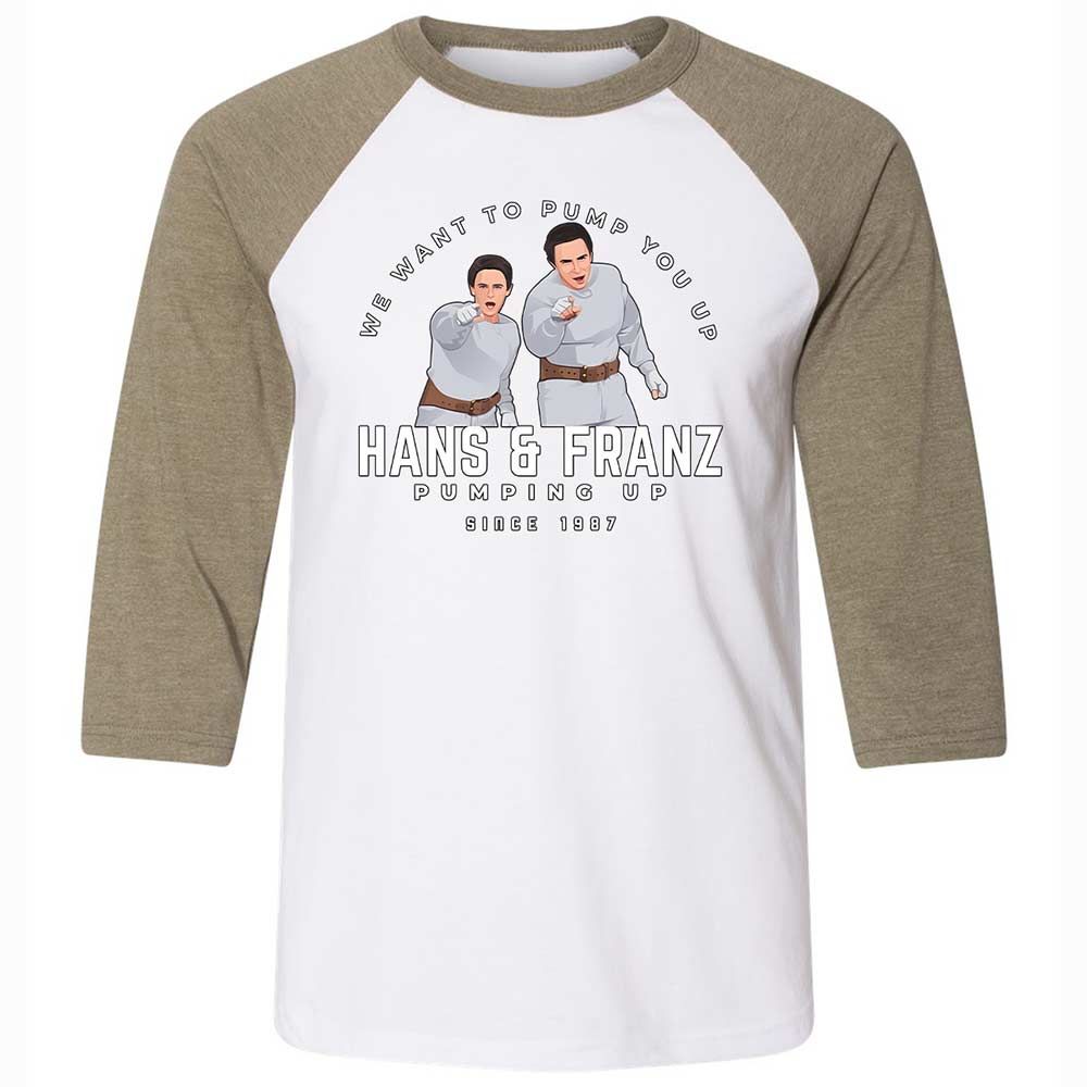Unisex 3/4 Baseball Tee - UMXP4Y1E - White/Heather Olive - 4