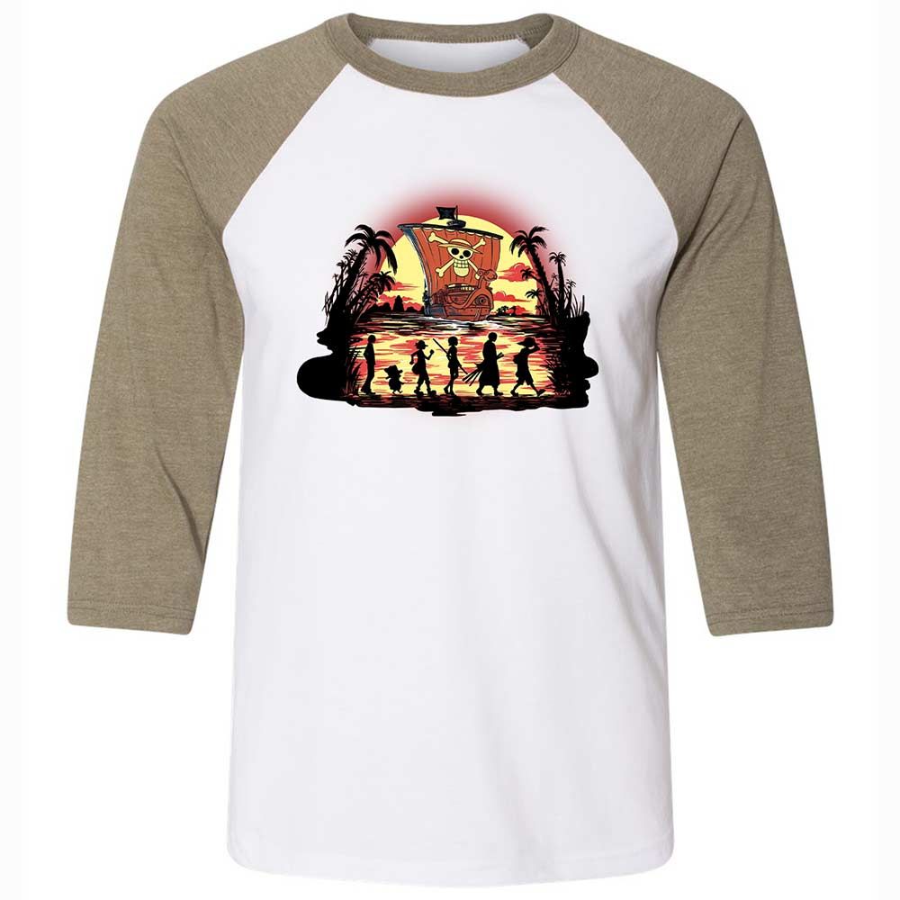 Unisex 3/4 Baseball Tee - XD467XNH - White/Heather Olive - 4