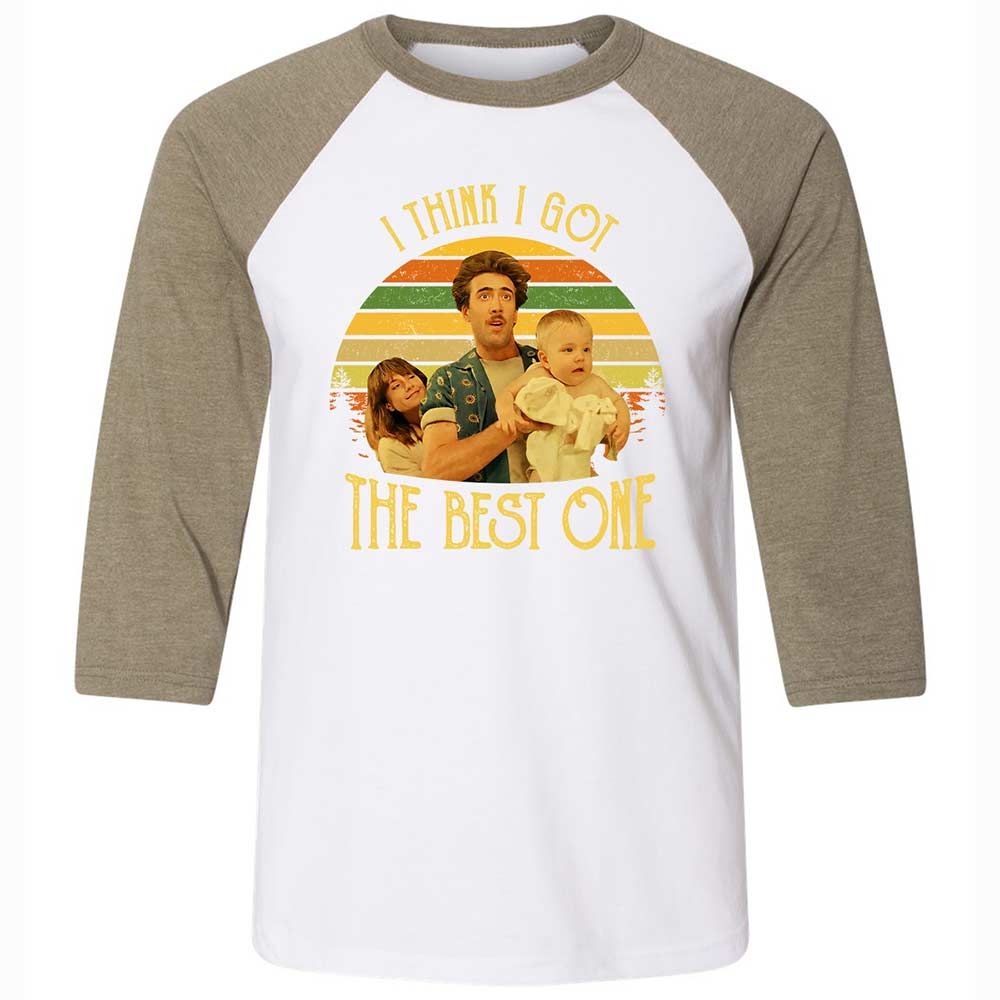 Unisex 3/4 Baseball Tee - UMGGY2UX - White/Heather Olive - 4