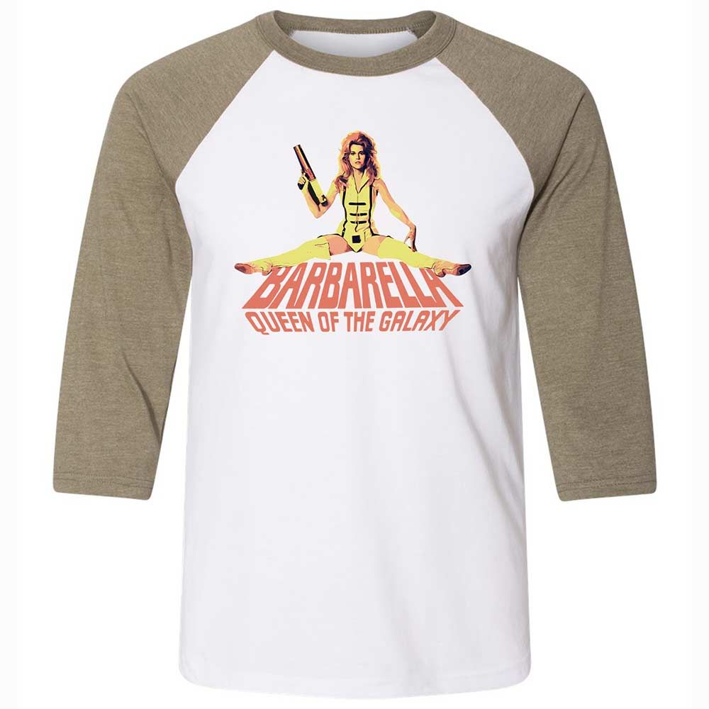 Unisex 3/4 Baseball Tee - 9G3TVV6J - White/Heather Olive - 4