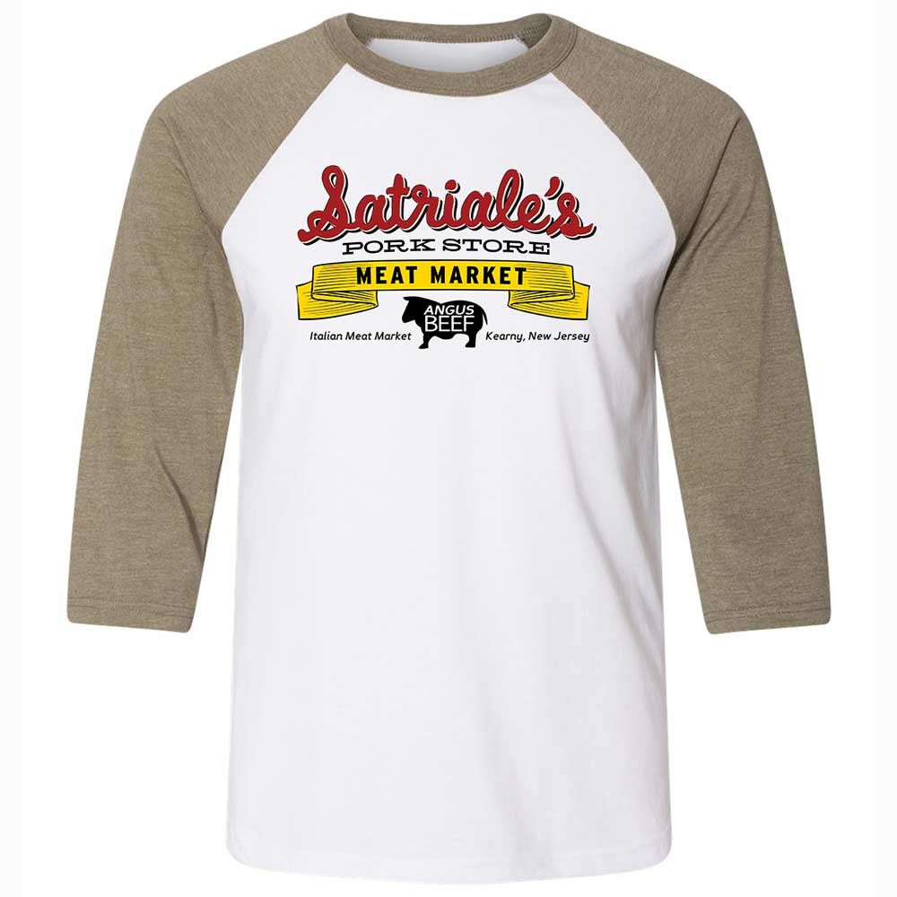 Unisex 3/4 Baseball Tee - R6UP8666 - White/Heather Olive - 4