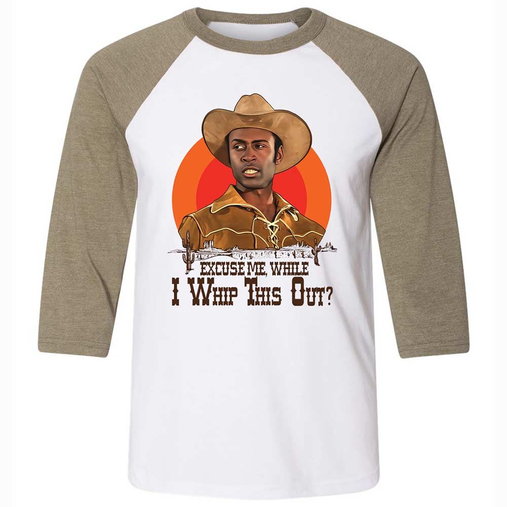 Excuse Me While I Whip This Out - White/Heather Olive - 4