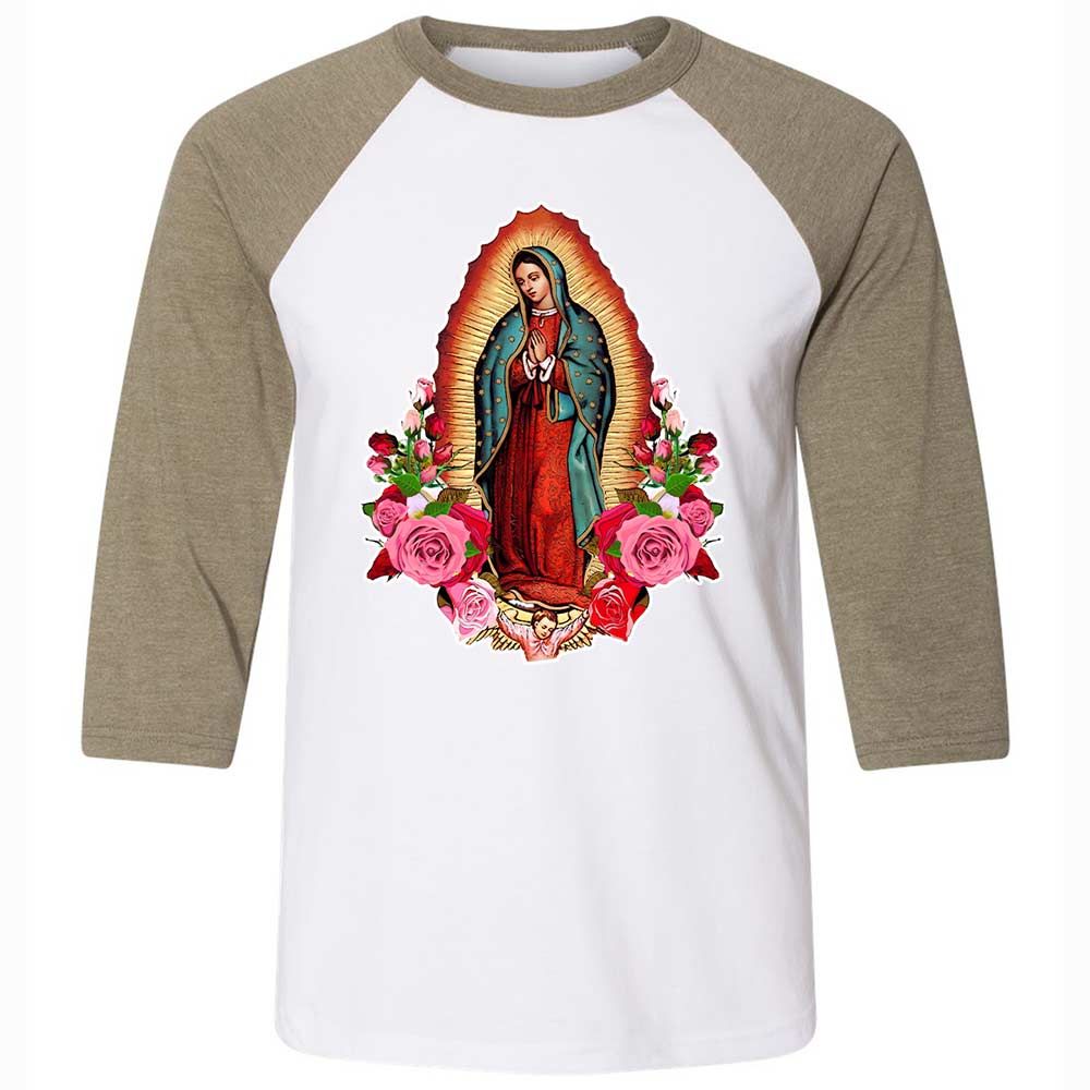 Our Lady of Guadalupe - White/Heather Olive - 4