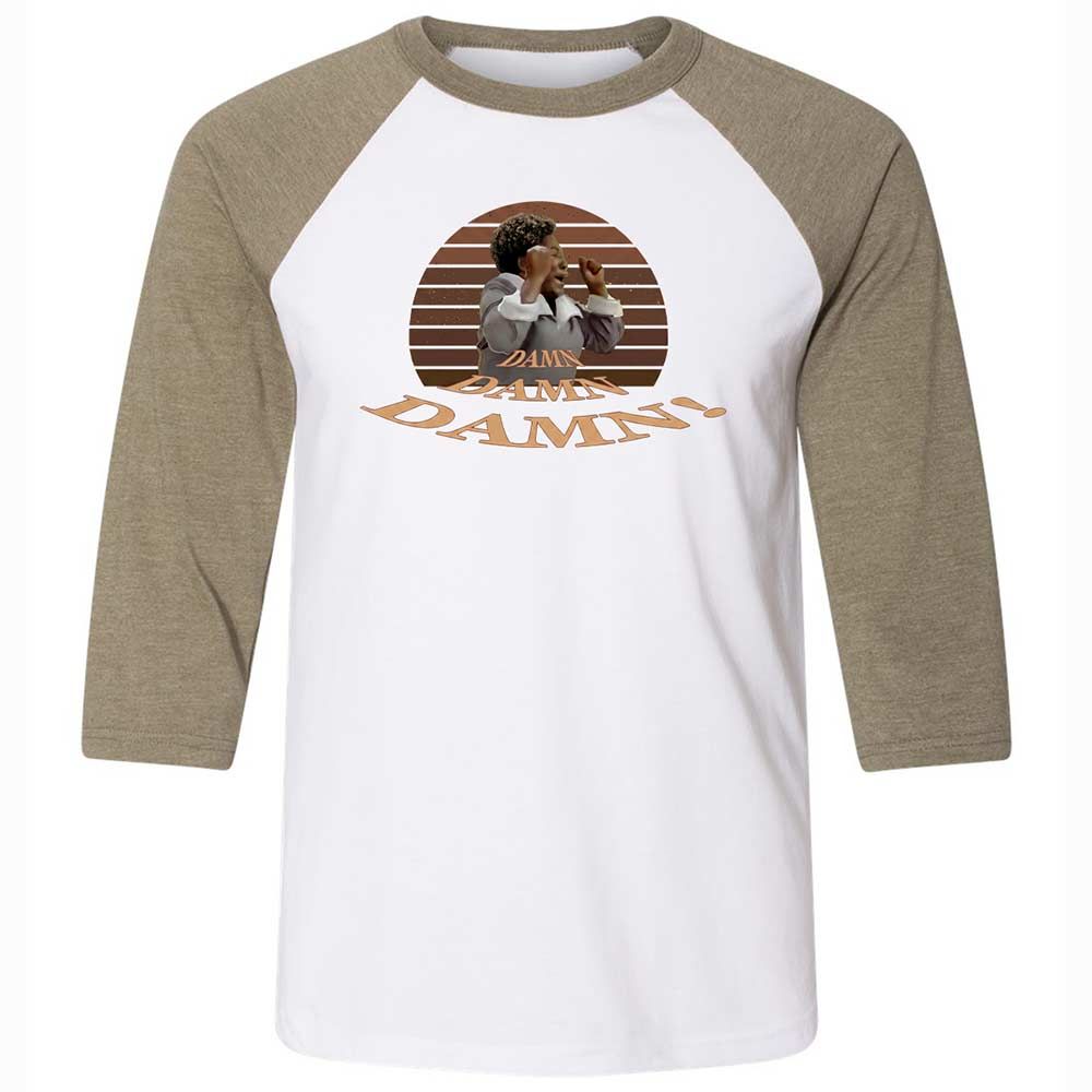 Unisex 3/4 Baseball Tee - FUR3SLY1 - White/Heather Olive - 4