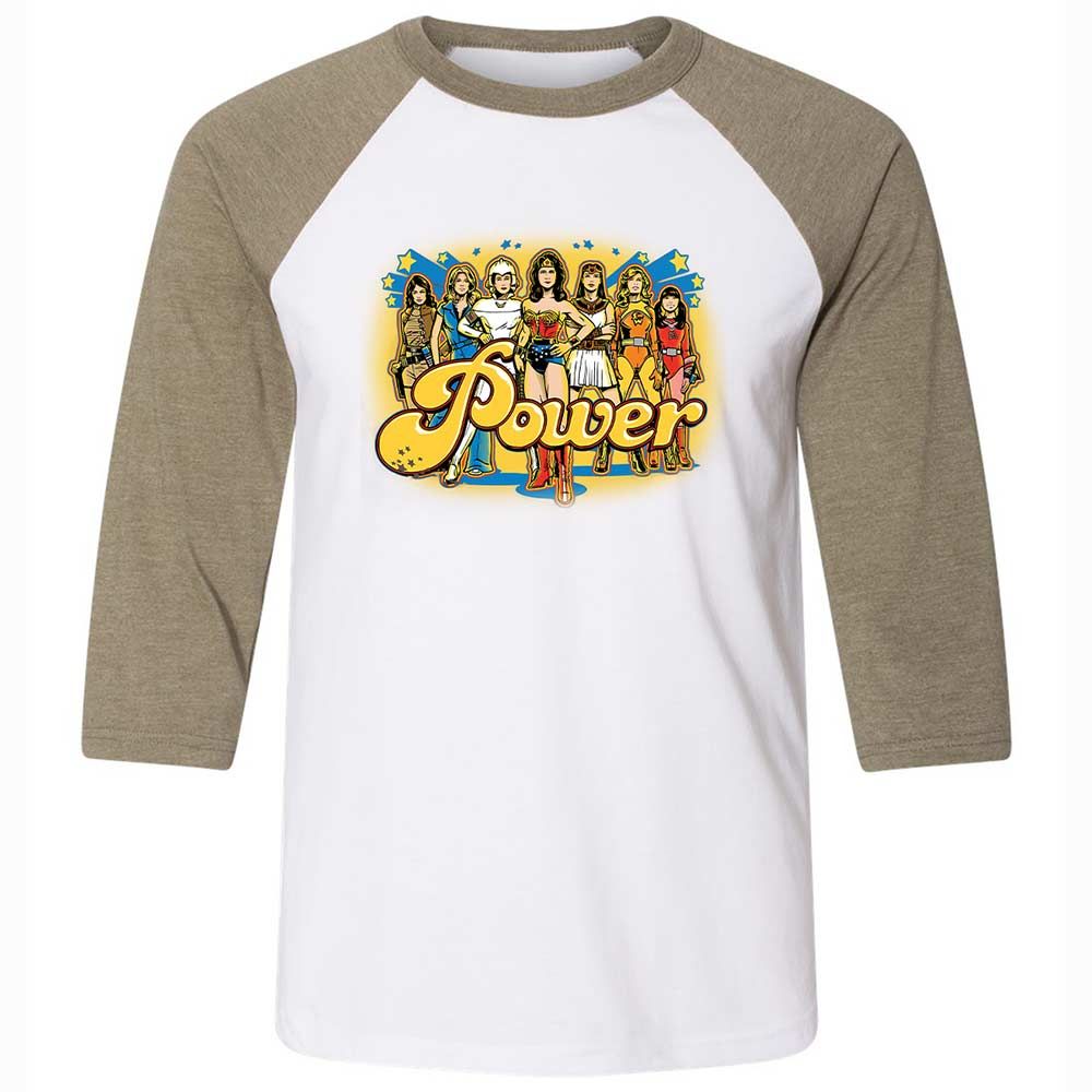 Women of 70s TV - White/Heather Olive - 4