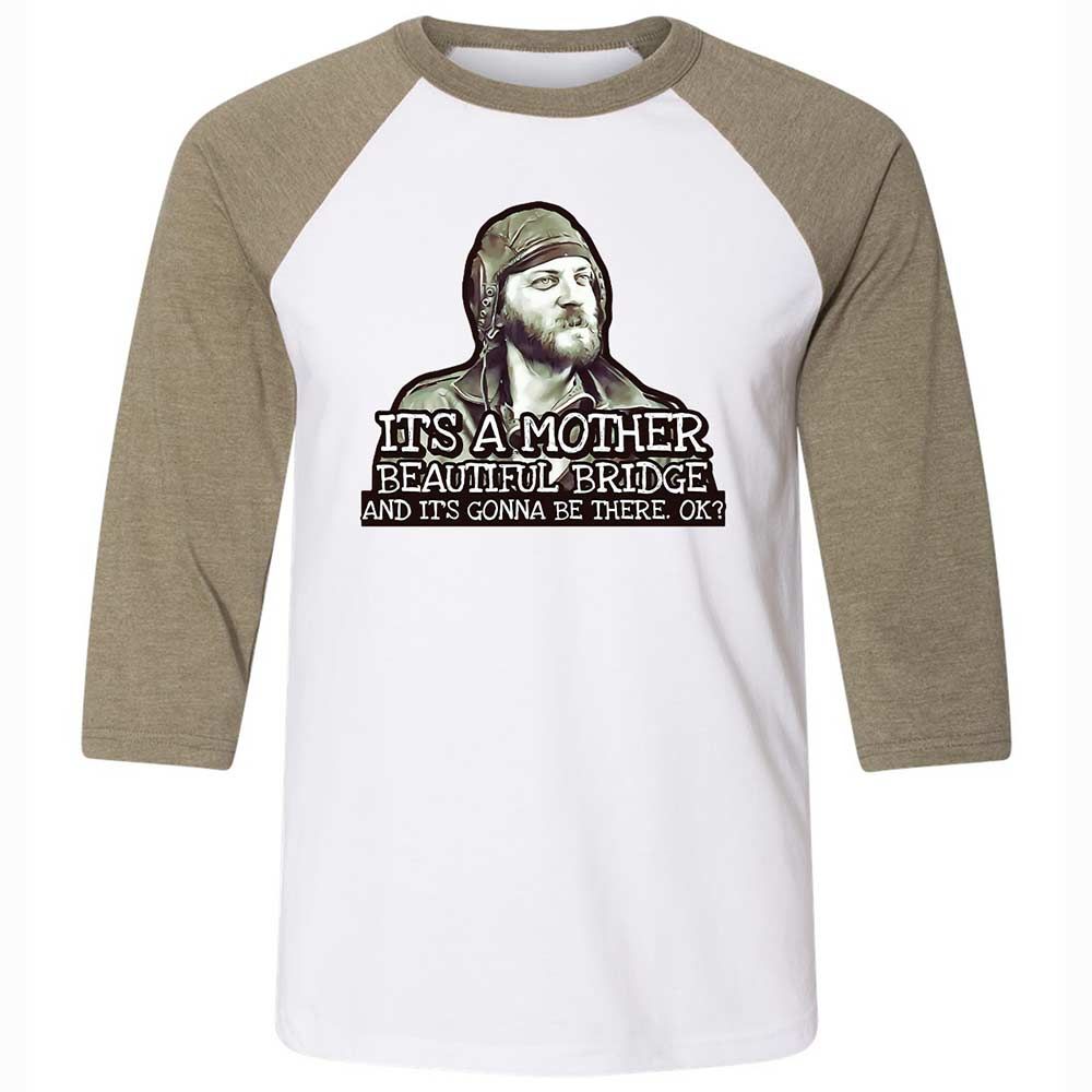 Unisex 3/4 Baseball Tee - SRFJ7BCQ - White/Heather Olive - 4