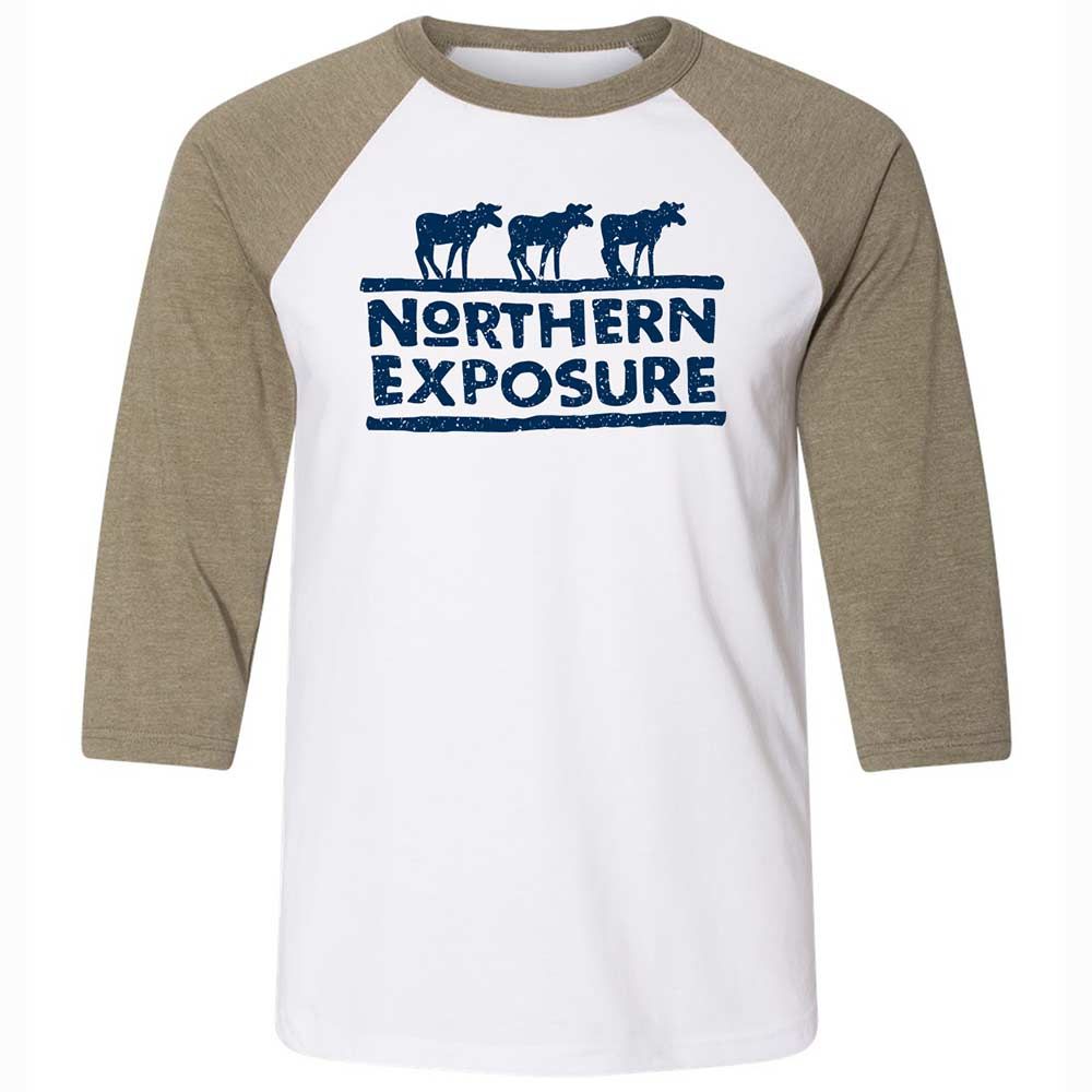 Unisex 3/4 Baseball Tee - RQXCVSQS - White/Heather Olive - 4