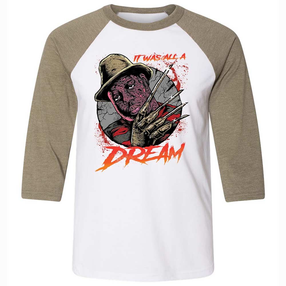 Unisex 3/4 Baseball Tee - A9HC2J68 - White/Heather Olive - 4