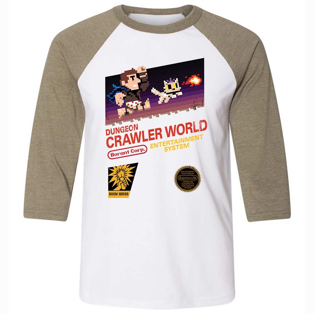 Unisex 3/4 Baseball Tee - BFQV8UXM - White/Heather Olive - 4