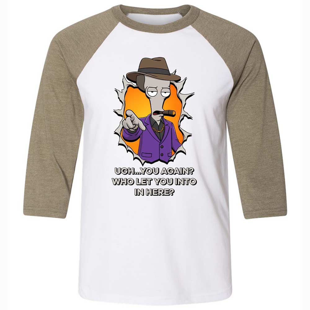 Unisex 3/4 Baseball Tee - QHFPRWLB - White/Heather Olive - 4