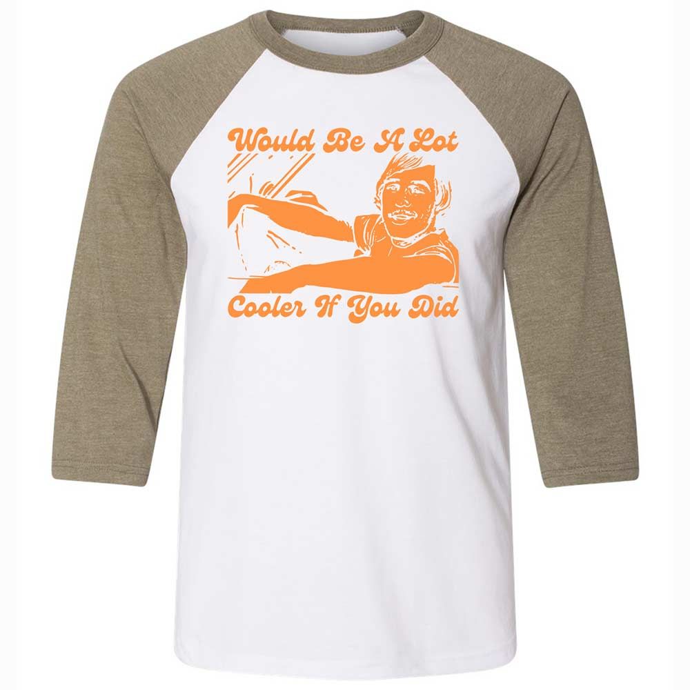 Unisex 3/4 Baseball Tee - FK6ABK5P - White/Heather Olive - 4