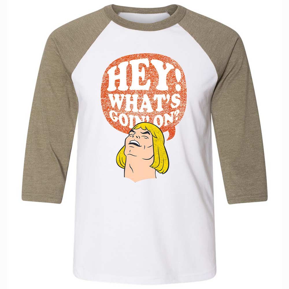 Unisex 3/4 Baseball Tee - QK6ZXC3W - White/Heather Olive - 4