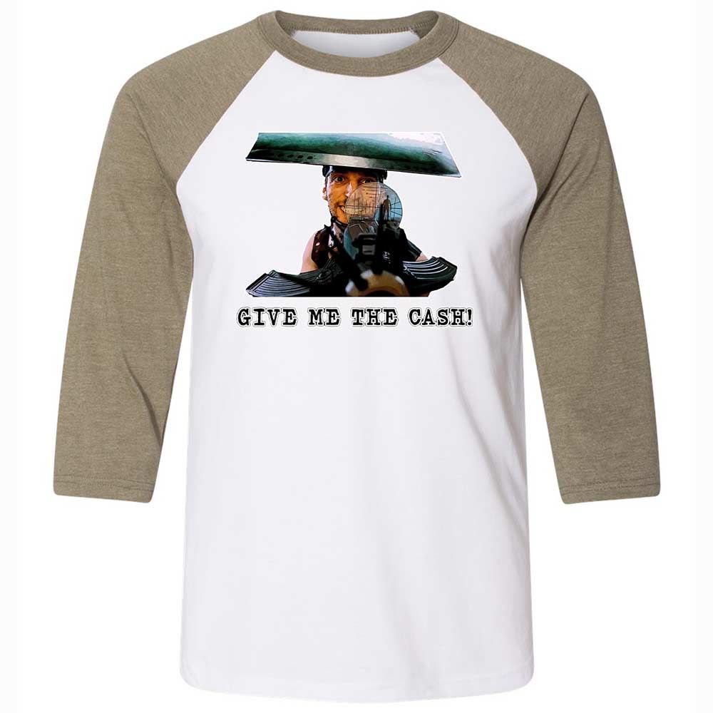 Unisex 3/4 Baseball Tee - SJ6A9B51 - White/Heather Olive - 4