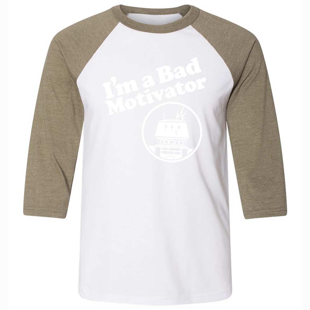 Unisex 3/4 Baseball Tee - CQR1UH5L - White/Heather Olive - 4