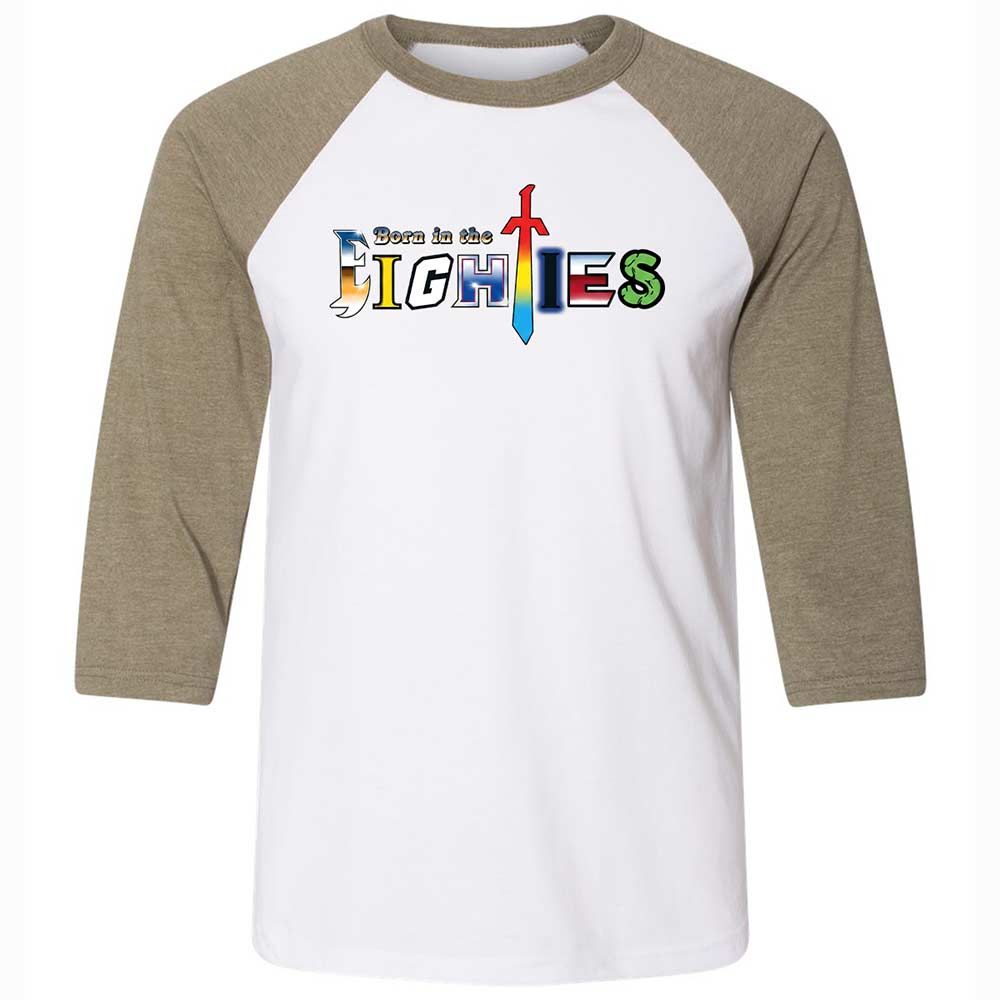 Unisex 3/4 Baseball Tee - 7Q1PJKYG - White/Heather Olive - 4