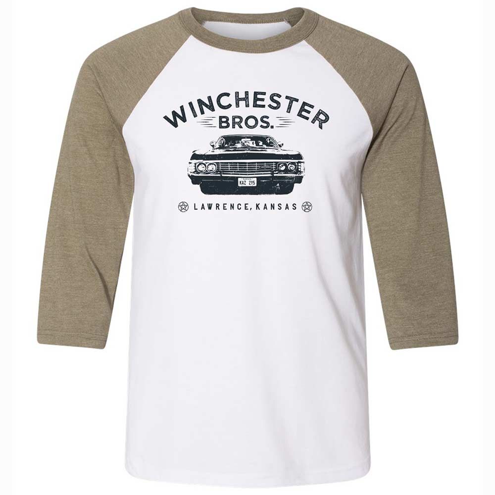 Unisex 3/4 Baseball Tee - 9YWAD395 - White/Heather Olive - 4