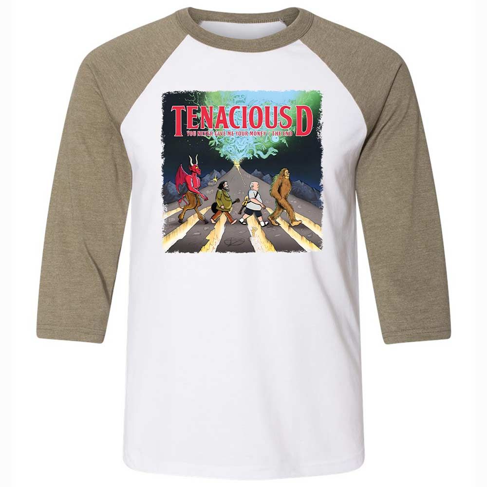 Unisex 3/4 Baseball Tee - DTWQXEP1 - White/Heather Olive - 4