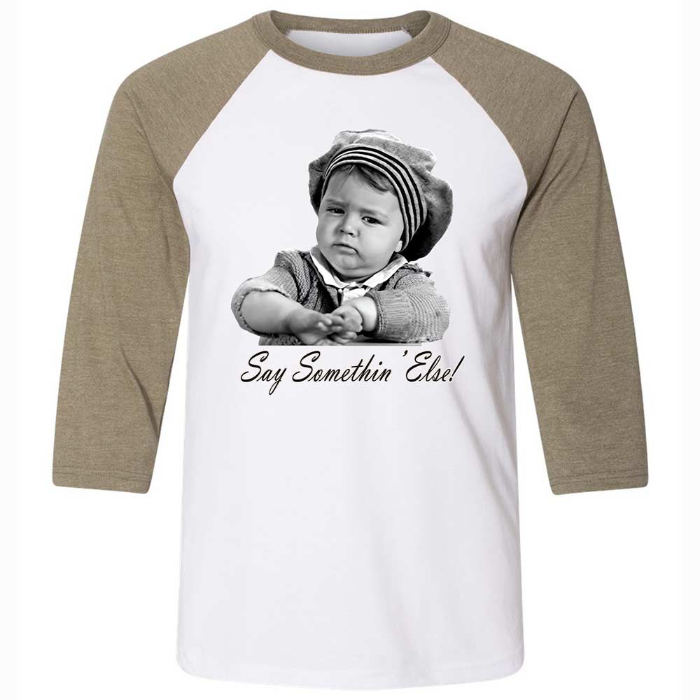 Unisex 3/4 Baseball Tee - YE9PZK99 - White/Heather Olive - 4