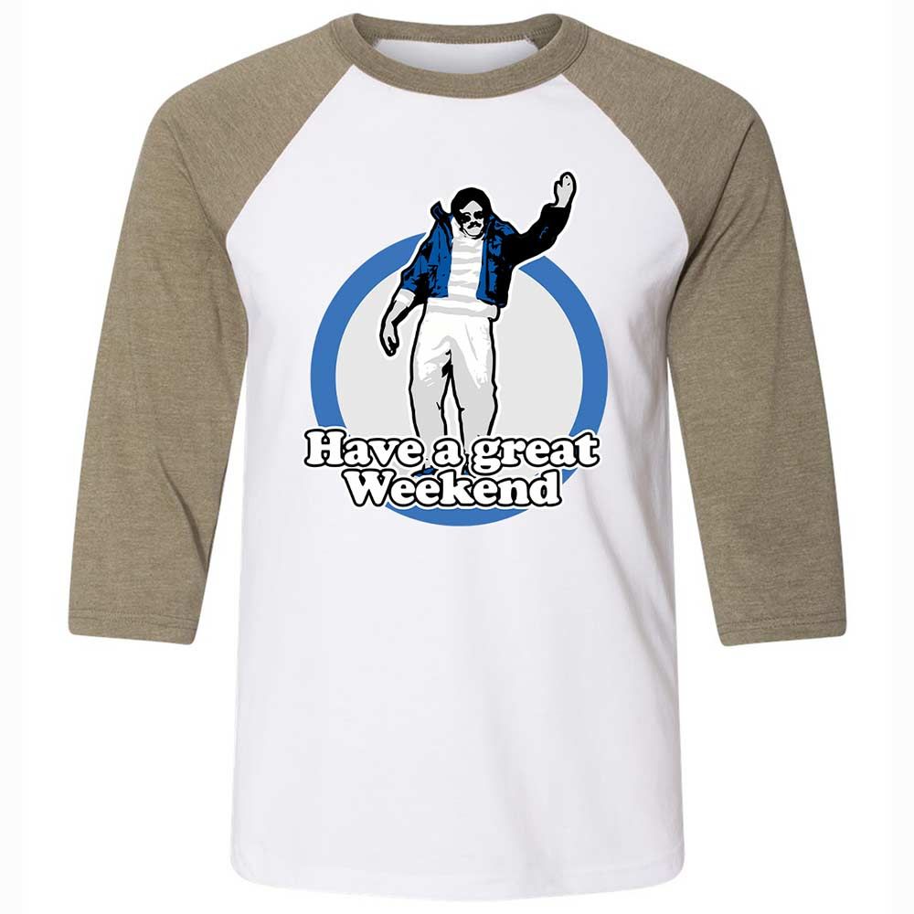 Unisex 3/4 Baseball Tee - ZHG2QF77 - White/Heather Olive - 4