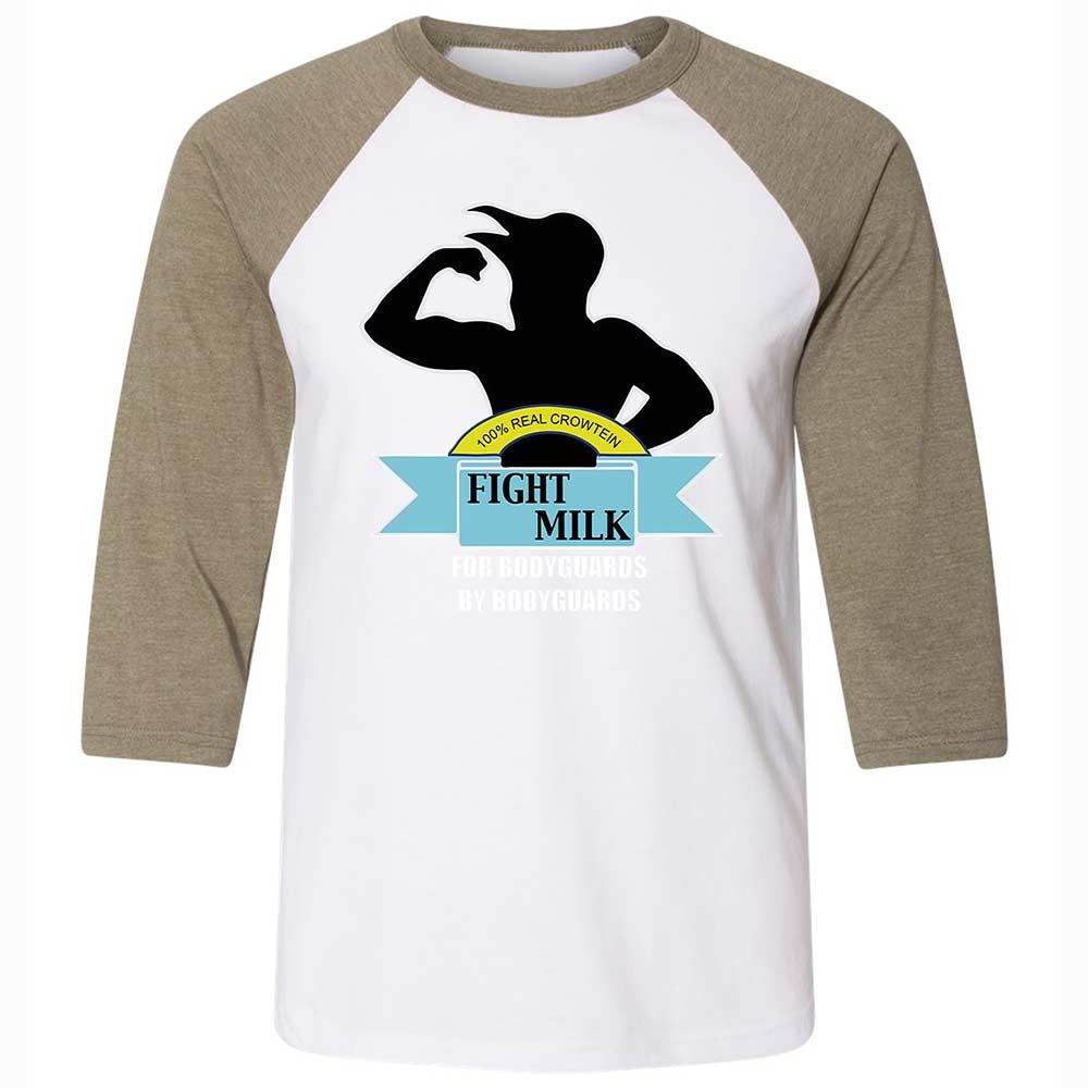 Unisex 3/4 Baseball Tee - BPUFR4Y1 - White/Heather Olive - 4