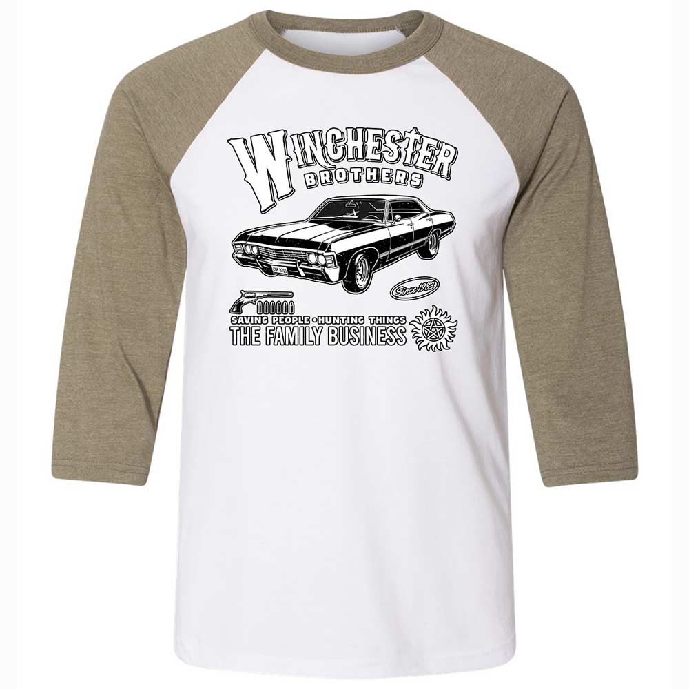 Unisex 3/4 Baseball Tee - RCXR2TAV - White/Heather Olive - 4