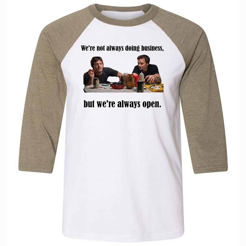 Unisex 3/4 Baseball Tee - T5U76GSQ - White/Heather Olive - 4