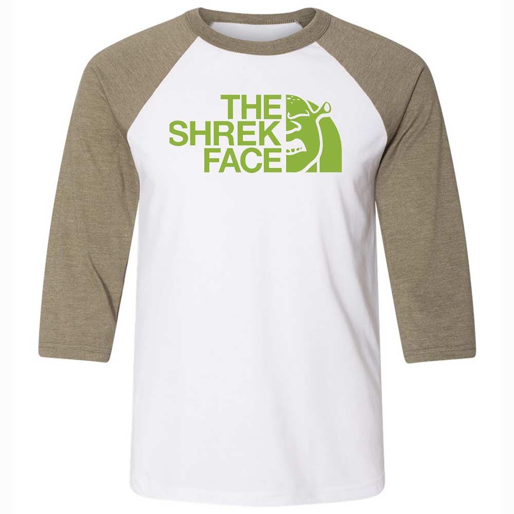 Unisex 3/4 Baseball Tee - ZHD8EP7H - White/Heather Olive - 4