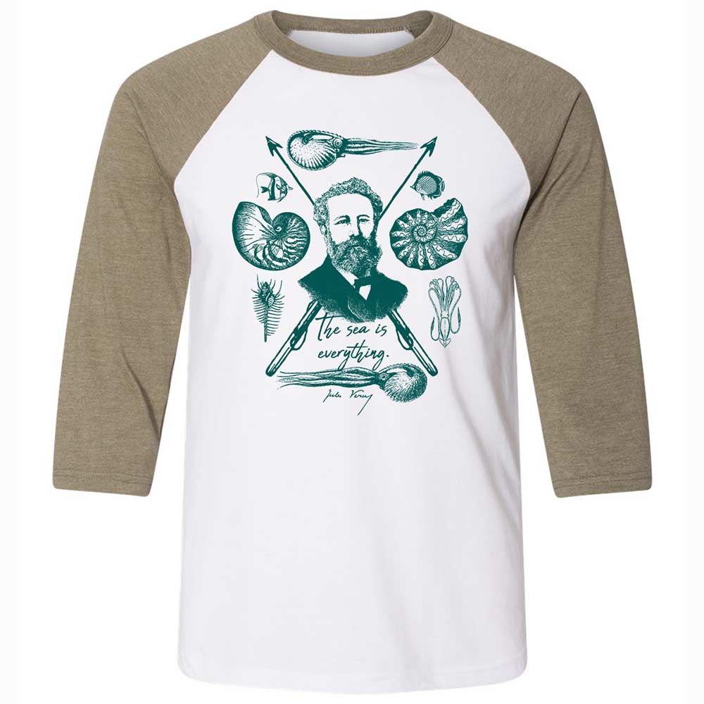 The sea is everything - White/Heather Olive - 4