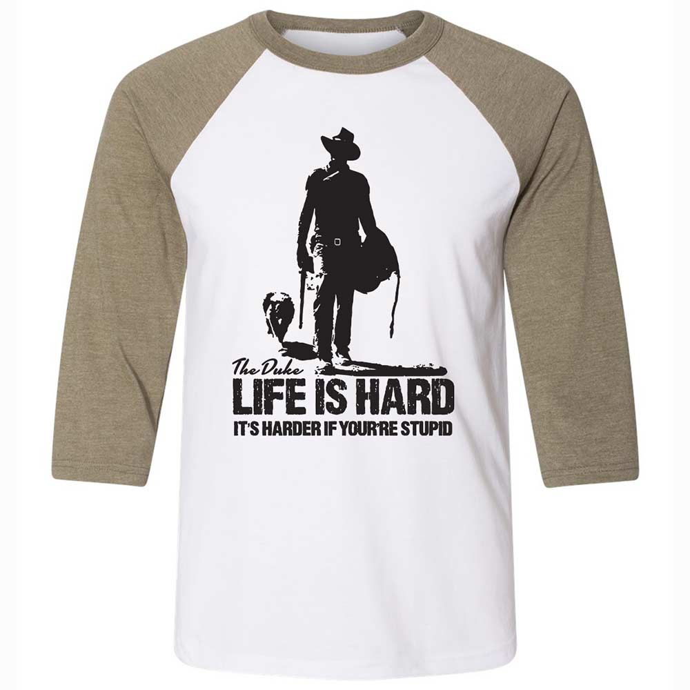 Life is hard - White/Heather Olive - 4