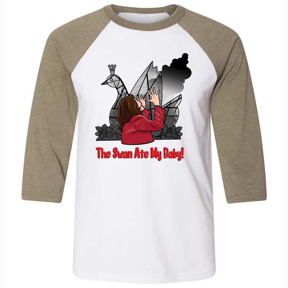 The Swan Ate My Baby - White/Heather Olive - 4