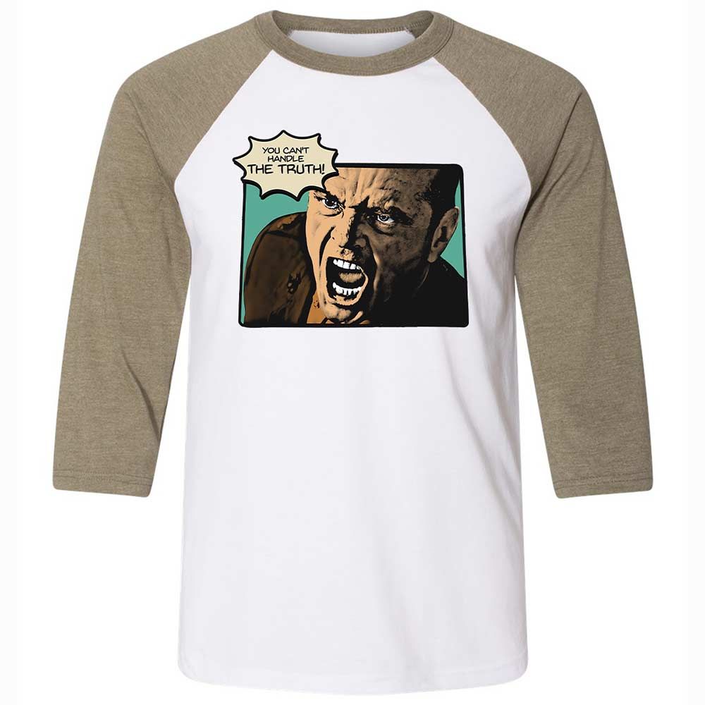 You Can't Handle The Truth - White/Heather Olive - 4