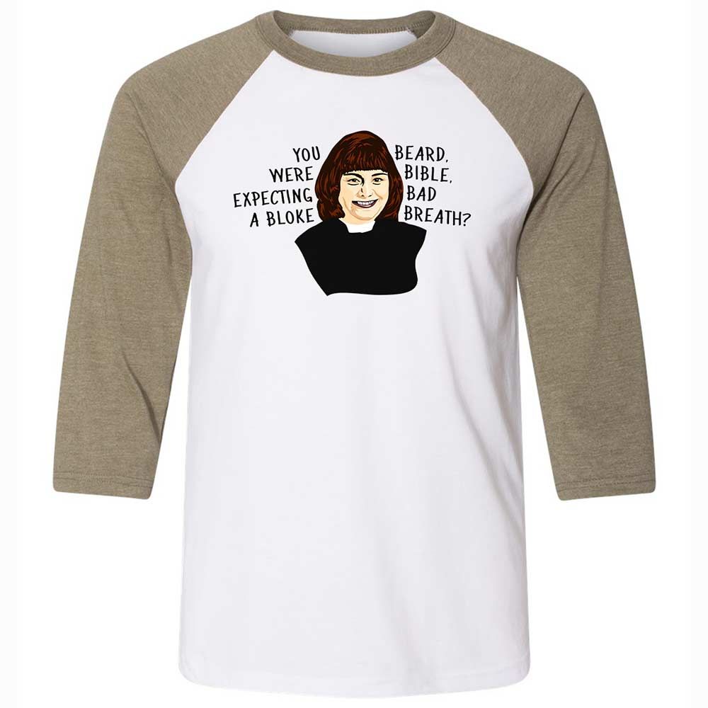 Unisex 3/4 Baseball Tee - WVSBCPKE - White/Heather Olive - 4
