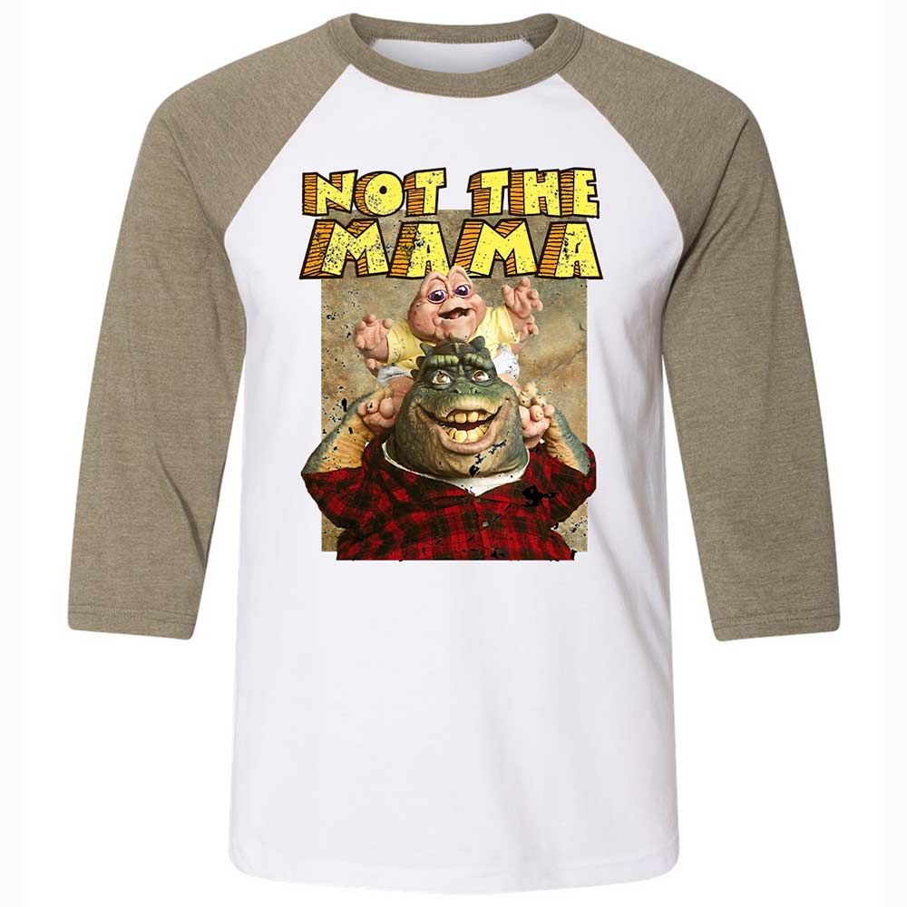 Not The Mama - White/Heather Olive - 4