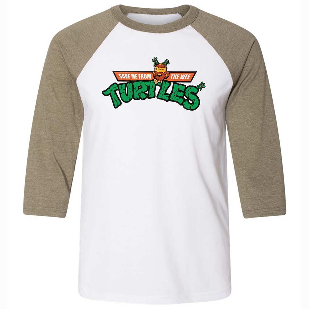 Save Me From The Wee Turtles - White/Heather Olive - 4