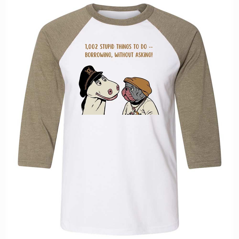 Unisex 3/4 Baseball Tee - XK1FFTDM - White/Heather Olive - 4