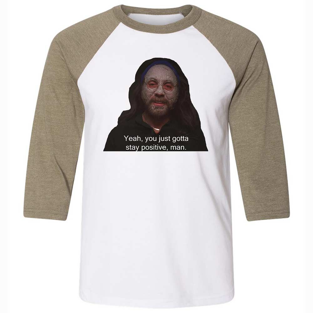 Unisex 3/4 Baseball Tee - 4ANX1L23 - White/Heather Olive - 4