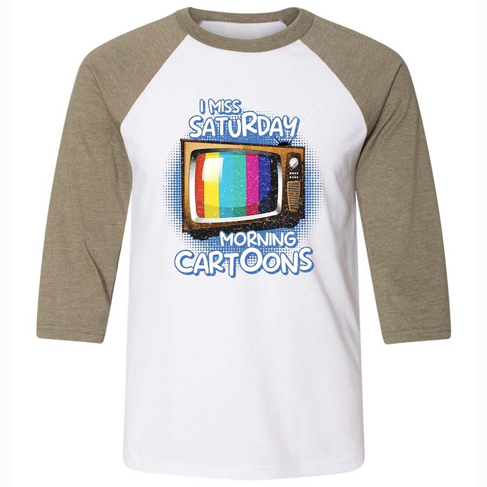 Unisex 3/4 Baseball Tee - D3JLVLP7 - White/Heather Olive - 4