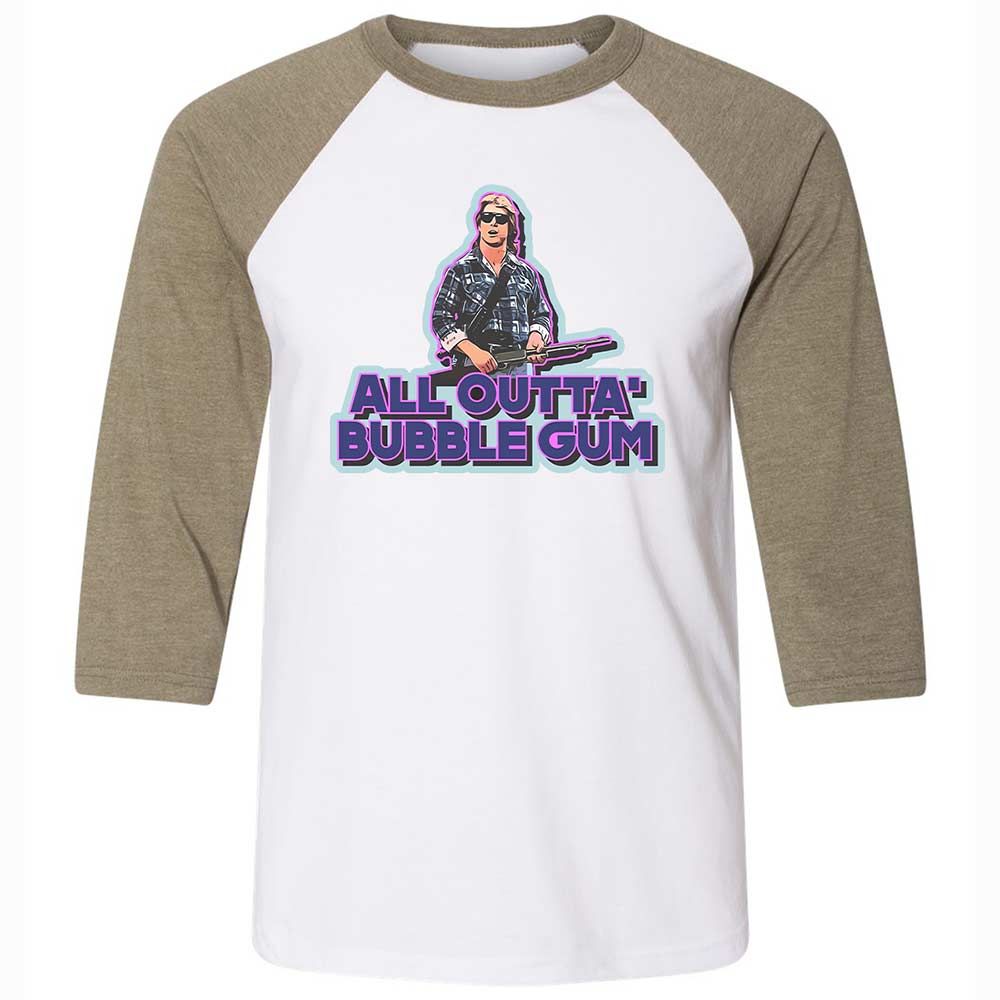 Unisex 3/4 Baseball Tee - M4HLCR4H - White/Heather Olive - 4