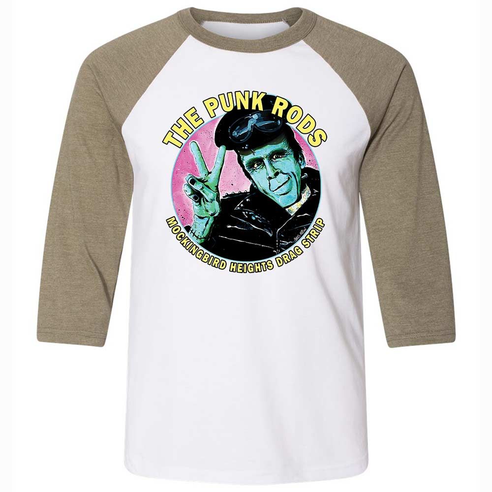 Unisex 3/4 Baseball Tee - B77QHBAS - White/Heather Olive - 4