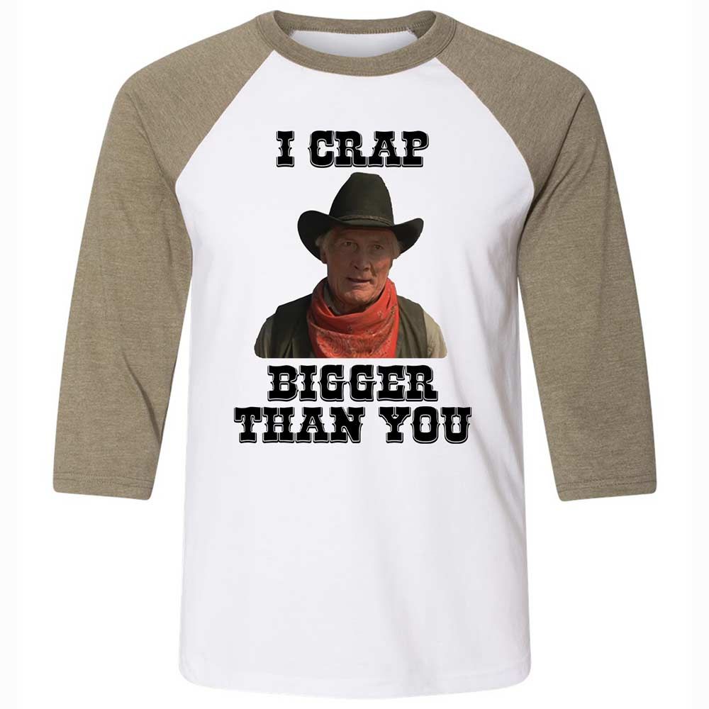 I Crap Bigger Than You - White/Heather Olive - 4