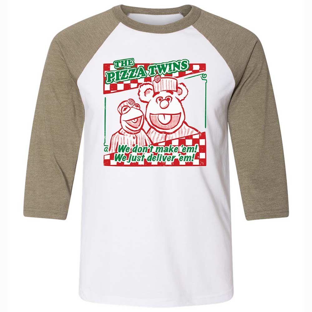 Unisex 3/4 Baseball Tee - BCR7WXEF - White/Heather Olive - 4